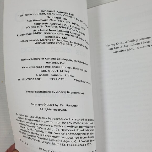 Haunted Canada & Haunted Canada 3 Pat Hancock Scholastic True Ghost Story Books - Picture 5 of 15